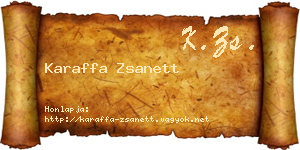 Karaffa Zsanett névjegykártya